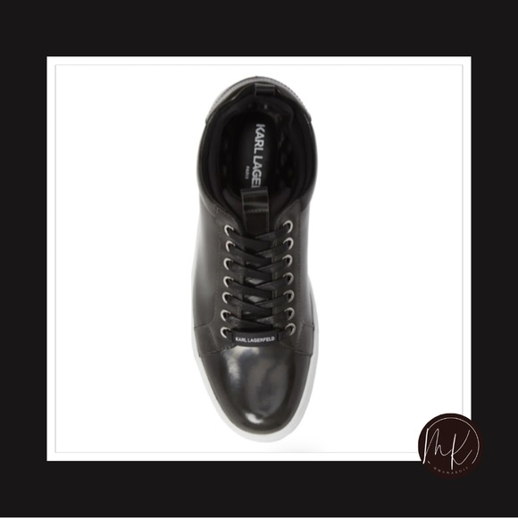 Karl Lagerfield Black Box Inner Sock Sneaker with Box, Size 10 Mens - Picture 7 of 9